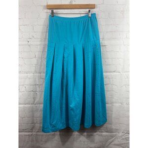 Nira Nira Skirt Womens Size Large Aqua Blue Iridescent Dots Mermaid Vibe Vintage